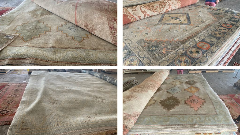 Large area rugs found at Round Top TX antique fair on Amitha Verma’s Spring 2021 trip.