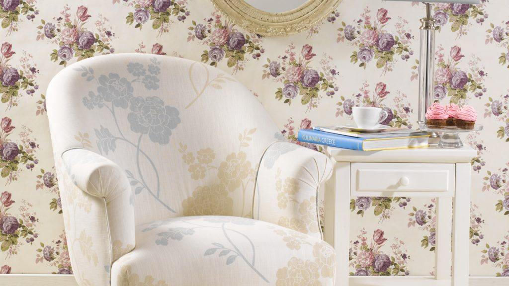 Floral patterns are the farmhouse design trend for wallpaper in 2022, according to interior designer Amitha Verma.
